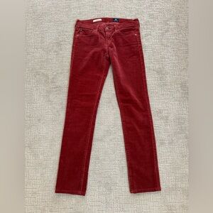 Burgundy AG Corduroy Jeans